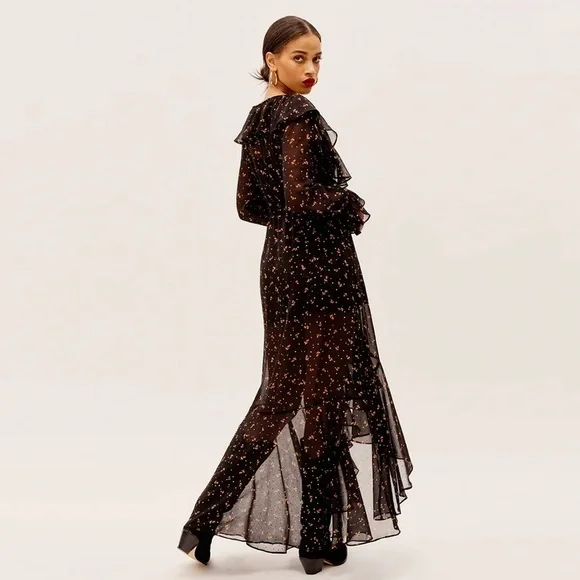 NWT - For Love and Lemons - Juliana Floral-Print Maxi Dress - Picture 4 of 13